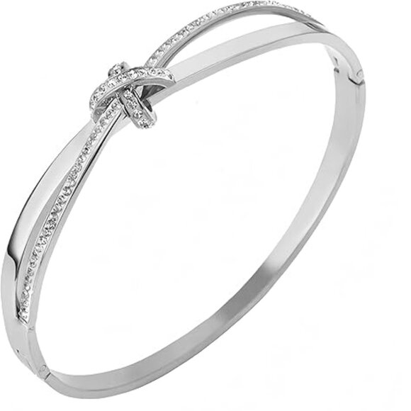 Neiman Marcus Titanium Plated Bow Bracelet - Picture 4 of 4